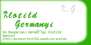klotild germanyi business card